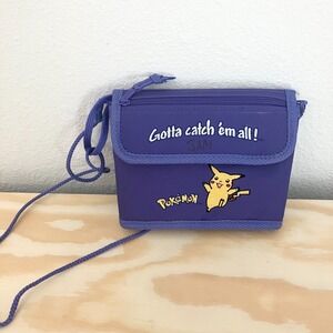 Vintage Pokemon PIKACHU Gotta Catch 'Em All Game Boy Travel Carrying Case Purple